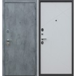 ДУЭТ-Б Темный бетон-Белый матовый Входная дверь АСД